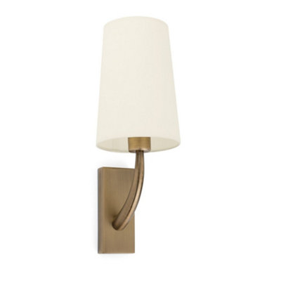 Luminosa Lighting Luminosa Rem Wall Light With Shade GoldE27 from B&Q