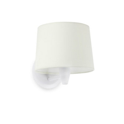 Luminosa Lighting Luminosa Conga Wall Light With Shade WhiteE27 from B&Q