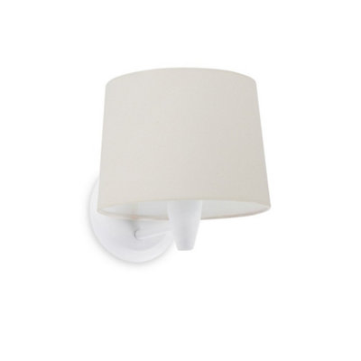 Luminosa Lighting Luminosa Conga Wall Light With Shade WhiteE27 from B&Q