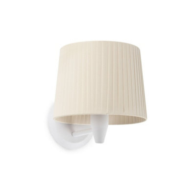 Luminosa Lighting Luminosa Samba Wall Light With Shade WhiteE27 from B&Q