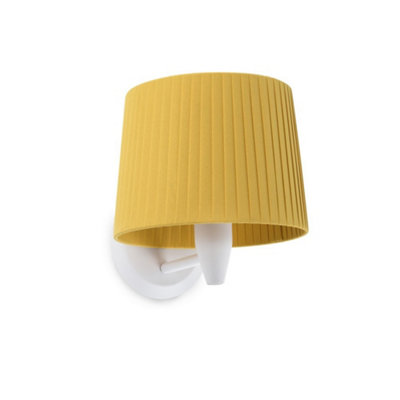 Luminosa Lighting Luminosa Samba Wall Light With Shade WhiteE27 from B&Q