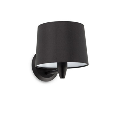 Luminosa Lighting Luminosa Conga Wall Light With Shade BlackE27 from B&Q