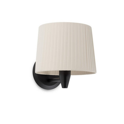 B&Q -  Luminosa Samba Wall Light With Shade WhiteE27