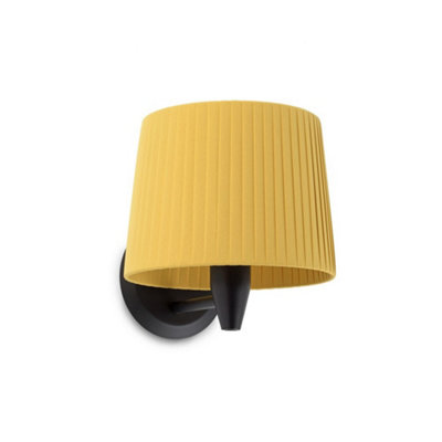 B&Q -  Luminosa Samba Wall Light With Shade YellowE27