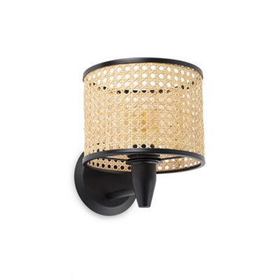 B&Q -  Luminosa Mambo Wall Light With Shade BlackE27