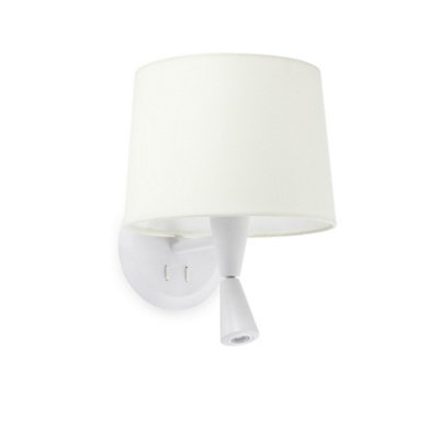B&Q -  Luminosa Conga Reading Light Wall Light WhiteE27