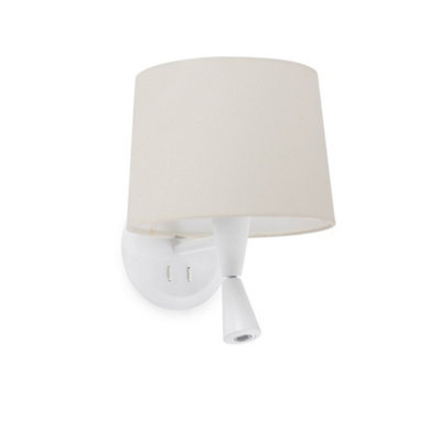 B&Q -  Luminosa Conga Reading Light Wall Light WhiteE27