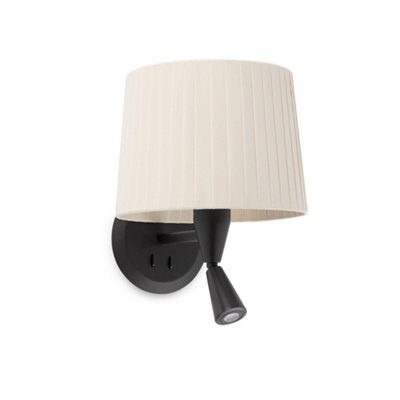 Luminosa Lighting Luminosa Samba Reading Light Wall Light BlackE27 from B&Q