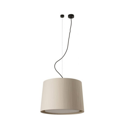 Luminosa Lighting Luminosa Samba Cylindrical Pendants CreamE27 from B&Q