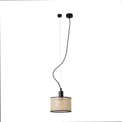 Luminosa Lighting Luminosa Mambo BlackRattan Pendant Lamp 210 from B&Q