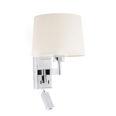 Luminosa Lighting Luminosa Artis Reading Light Wall Light ChromeE27 from B&Q