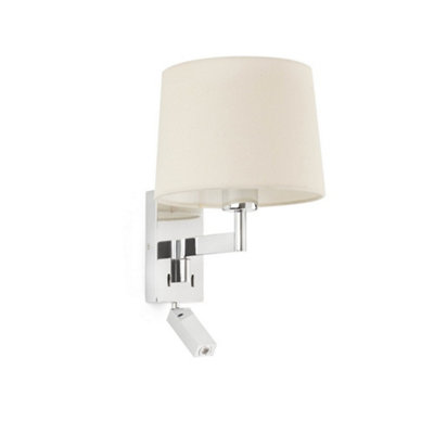 Luminosa Lighting Luminosa Artis Reading Light Wall Light ChromeE27 from B&Q