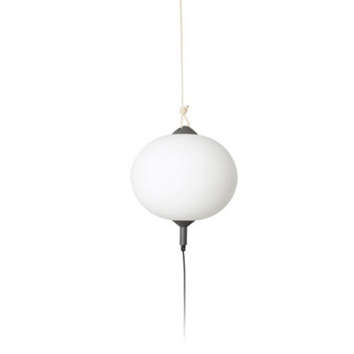 Luminosa Lighting Luminosa Saigon Globe Pendant WhiteE27Ip65 from B&Q
