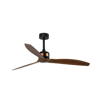 Luminosa Lighting Luminosa Copper Fan BlackWood Ceiling Fan from B&Q