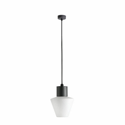Luminosa Lighting Luminosa Mistu Outdoor Pendant Ceiling Light Dark Grey 1X E27 Ip44 from B&Q