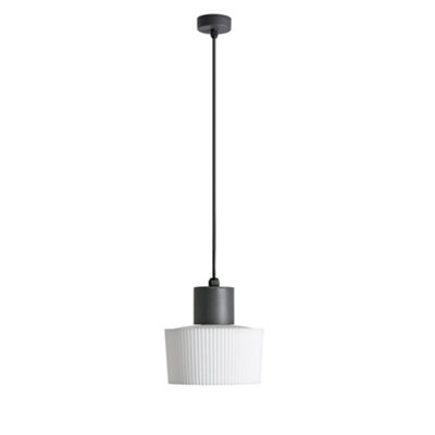 Luminosa Lighting Luminosa Muffin Outdoor Pendant Ceiling Light Dark Grey 1X E27 Ip44 from B&Q