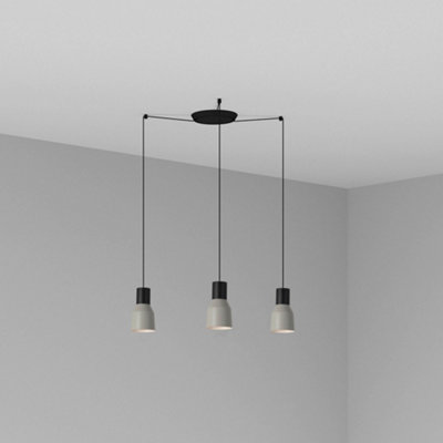 Luminosa Lighting Luminosa Kombo Cluster Pendant Ceiling Light GreyE27 from B&Q