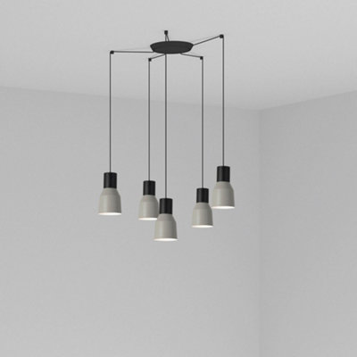 Luminosa Lighting Luminosa Kombo Cluster Pendant Ceiling Light GreyE27 from B&Q