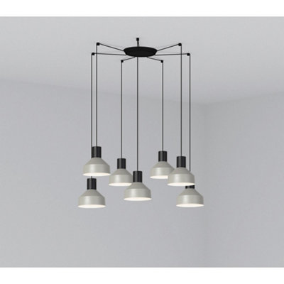 Luminosa Lighting Luminosa Kombo Cluster Pendant Ceiling Light GreyE27 from B&Q
