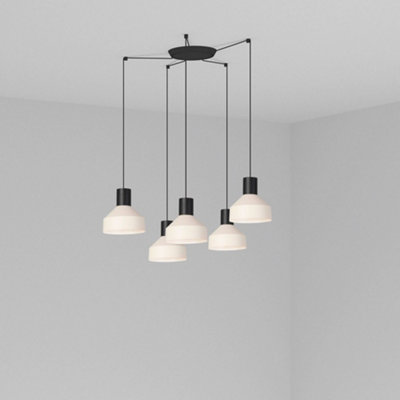Luminosa Lighting Luminosa Kombo Cluster Pendant Ceiling Light BeigeE27 from B&Q