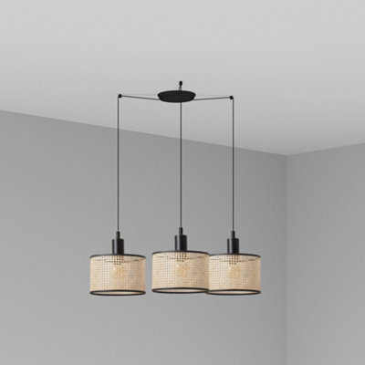 Luminosa Lighting Luminosa Mambo Triple Cylindrical Cluster Drop Light BeigeE27 from B&Q