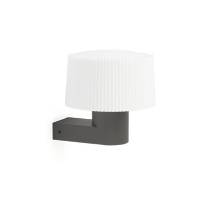 Luminosa Lighting Luminosa Muffin Outdoor Modern Wall Lamp Dark Grey 1X E27 Ip44 from B&Q
