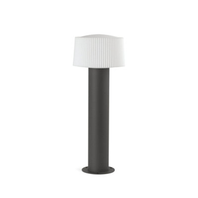 Luminosa Lighting Luminosa Muffin Outdoor Bollard Dark Grey 1X E27 Ip44 from B&Q