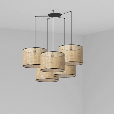 B&Q -  Luminosa Mambo Cluster Pendant Ceiling Light BeigeE27