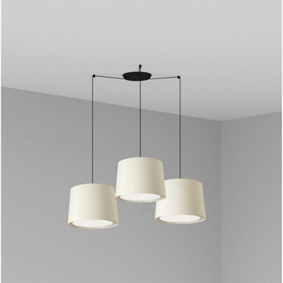 Luminosa Lighting Luminosa Conga Triple Cylindrical Cluster Drop Light WhiteE27 from B&Q
