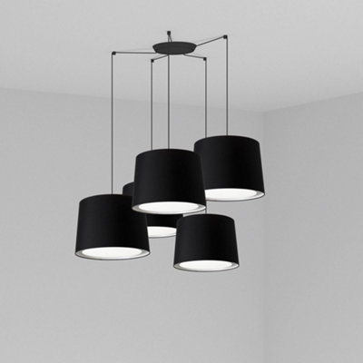 Luminosa Lighting Luminosa Conga Cluster Pendant Ceiling Light BlackE27 from B&Q