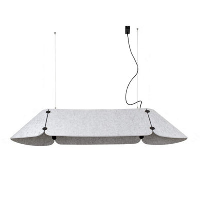 B&Q -  Luminosa Fonovia Integrated Led Straight Bar Pendants Grey3000K