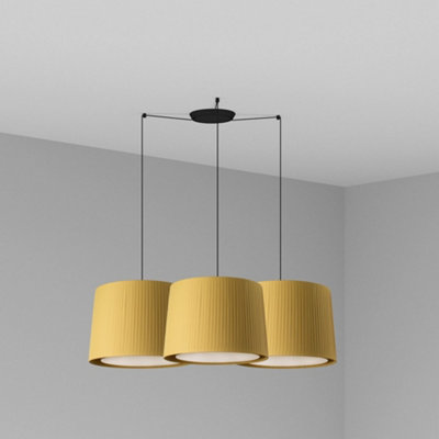 Luminosa Lighting Luminosa Samba Triple Cylindrical Cluster Drop Light YellowE27 from B&Q
