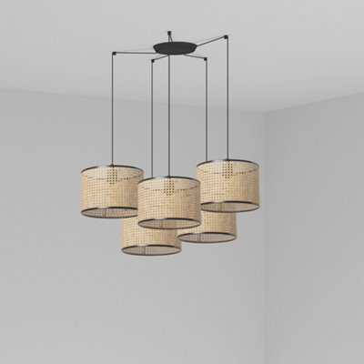 Luminosa Lighting Luminosa Mambo Triple Cylindrical Cluster Drop Light BeigeE27 from B&Q