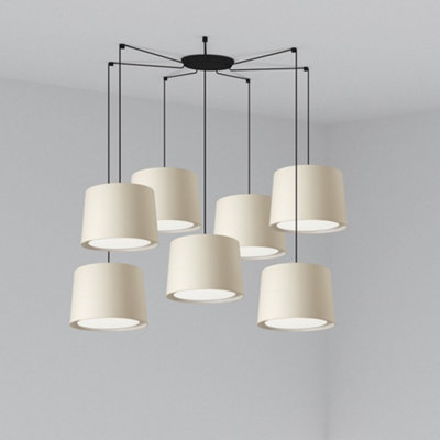 Luminosa Lighting Luminosa Conga Triple Cylindrical Cluster Drop Light WhiteE27 from B&Q