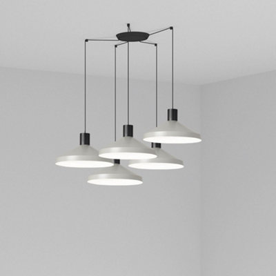 Luminosa Lighting Luminosa Kombo Cluster Pendant Ceiling Light GreyE27 from B&Q