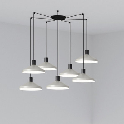 Luminosa Lighting Luminosa Kombo Cluster Pendant Ceiling Light GreyE27 from B&Q