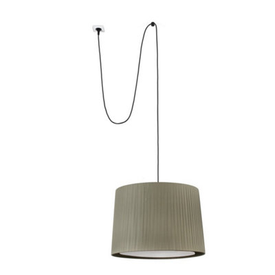 Luminosa Lighting Luminosa Samba BlackGreen Cylindrical Pendant Lamp With Plug from B&Q