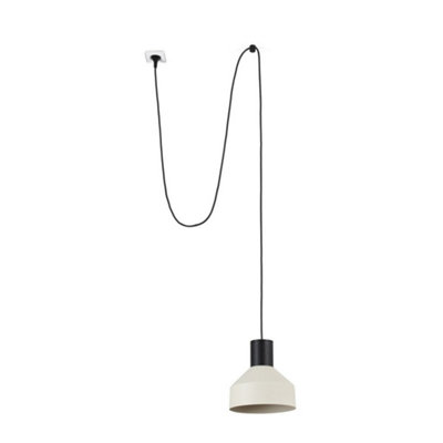 Luminosa Lighting Luminosa Kombo Beige Dome Pendant Lamp 200 With Plug from B&Q