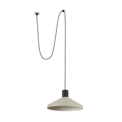Luminosa Lighting Luminosa Kombo Beige Dome Pendant Lamp 400 With Plug 2700K from B&Q