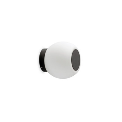 Luminosa Lighting Luminosa Moy Bathroom Wall Lamp Matt Black Ip44 3000K from B&Q