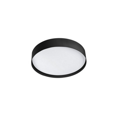 Luminosa Lighting Luminosa Vuk Led Matt Black Flush Ceiling Lamp Ip44 from B&Q