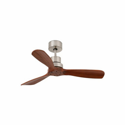 Luminosa Lighting Luminosa Mini Lantau Matt Nickel Ceiling Fan With Dc Motor 2700K from B&Q