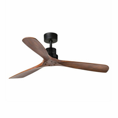 Luminosa Lighting Luminosa Lantau Matt Black Ceiling Fan With Dc Motor 2700K from B&Q