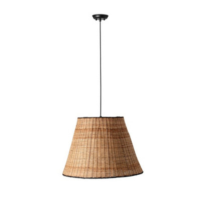 Luminosa Lighting Luminosa Sumba BlackRattan Dome Pendant Lamp 3000K from B&Q