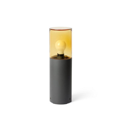Luminosa Lighting Luminosa Kila Dark Grey Beacon Pedestal Lamp 40Cm Amber Ip65 from B&Q