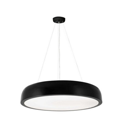 Luminosa Lighting Luminosa Cocotte Cylindrical Pendant Black 43Cm 3000K from B&Q