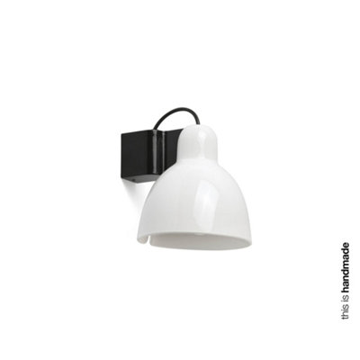 Luminosa Lighting Luminosa Venice White Dome Wall Lamp from B&Q