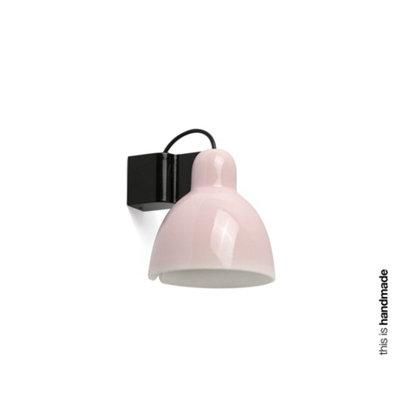 Luminosa Lighting Luminosa Venice Pink Dome Wall Lamp from B&Q