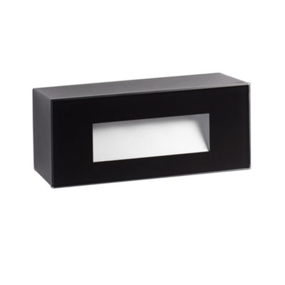 Luminosa Lighting Luminosa Dart Recessed Wall Lamp Matt Black Ip65 3000K from B&Q