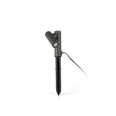 Luminosa Lighting Luminosa Spy 145 Dark Grey Led Spike Lamp 6W 3000K Ip65 from B&Q